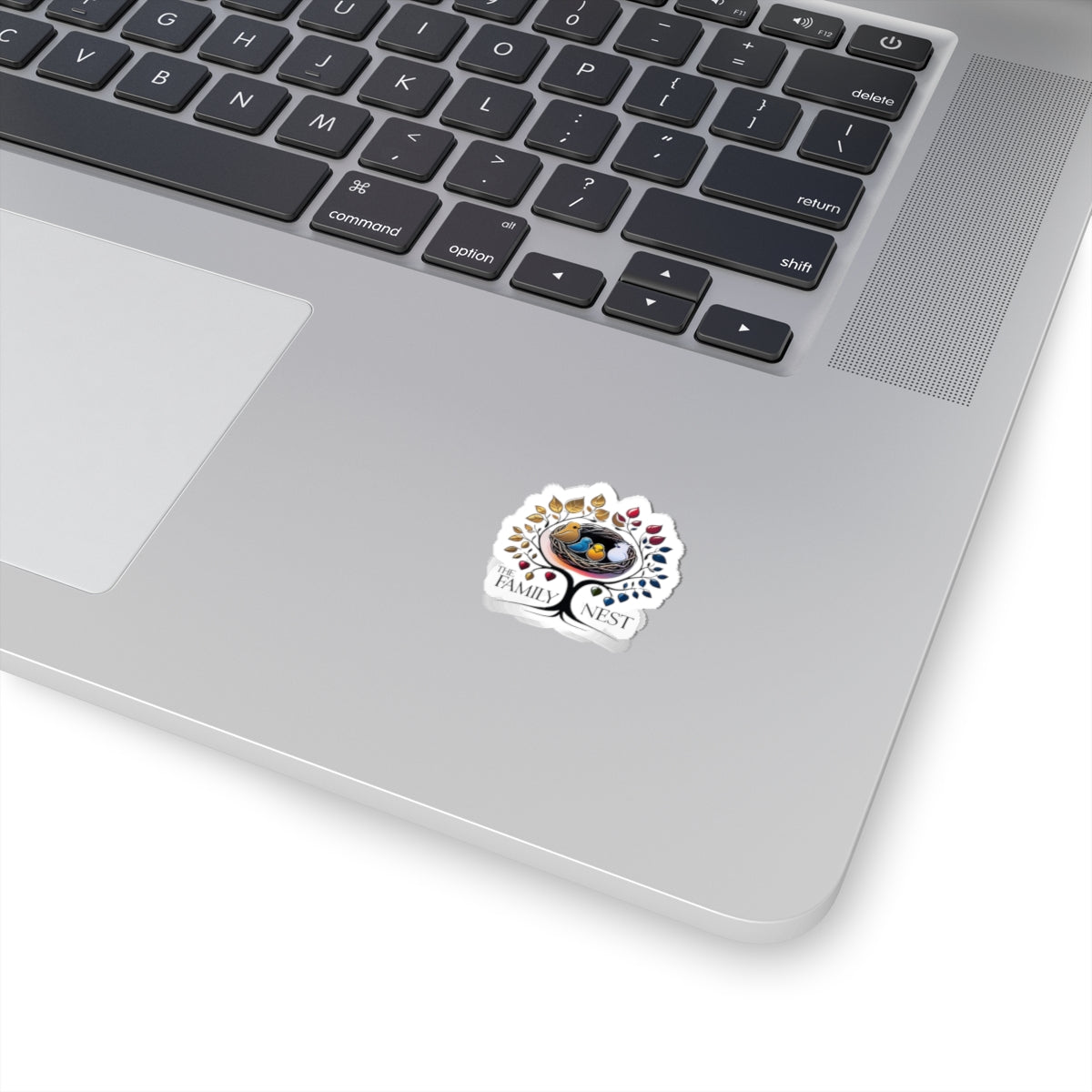 Family Nest Kiss-Cut Stickers, Family Home Decor, Cute Bird Stickers, Laptop Decor, Nature Stickers, Gift for Bird Lovers